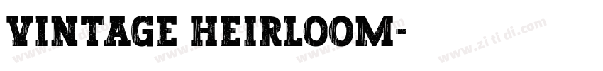 Vintage Heirloom字体转换